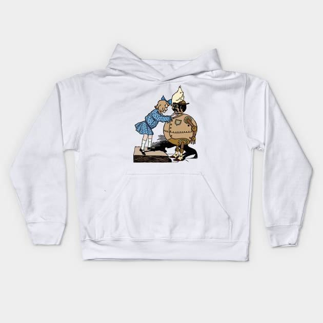 Dorothy and the Copper Man Kids Hoodie by MandyE